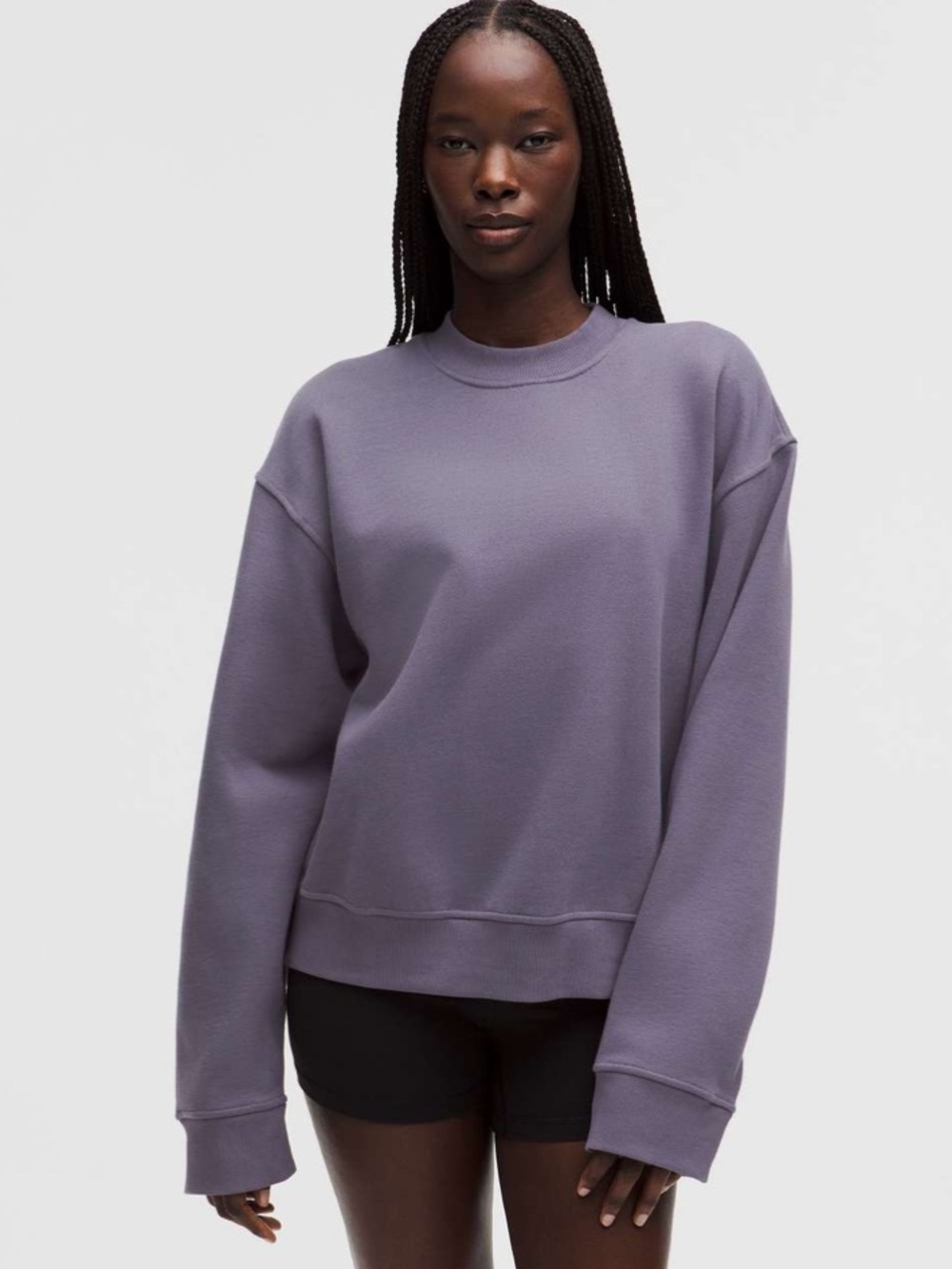 #977 Lululemon Steady State Oversized Crew Grape Mist XL NWOT